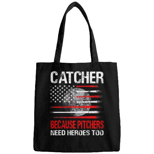 Sport Baseball Catcher Because Pitchers Need Heroes Too Bags