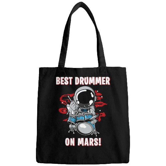 Funny Drummer s Drummer bests Drummer On Mars Rocketman Space Astronaut Bags