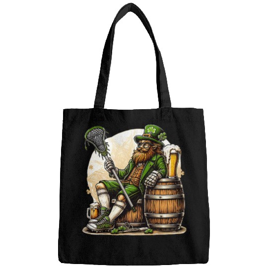Sport Lacrosse Irish Lacrosse Player Lover Fan Saint Patricks Day Bags