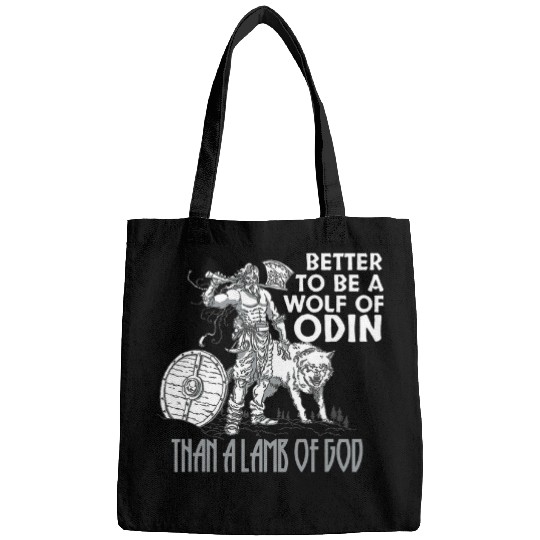 Coyote Mammal Be A wolfs Of Odin Than A Lamb Of God Viking Norse For Men 1 Bags