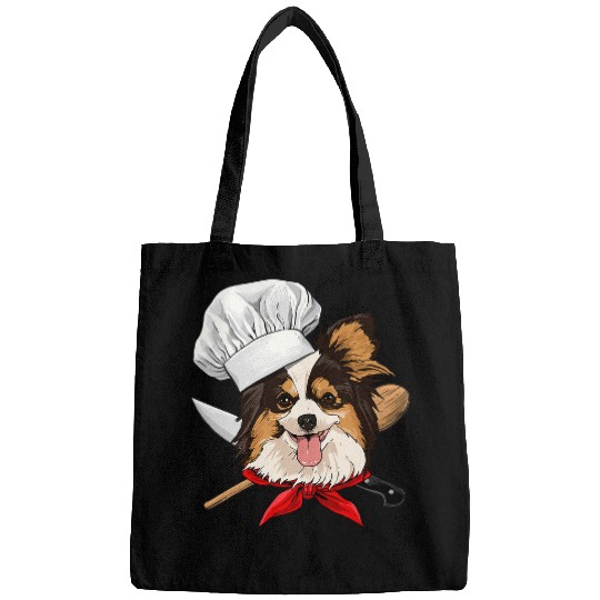 Papillon Pet Restaurant Papillon Chef Cook Cooking Lover Pet Bags