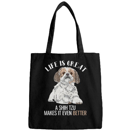 Shih Tzu Pet Life Is Great Funny Bags