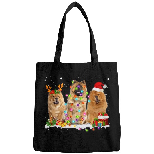 Chow Chow Pet Santa Chow Chow Dog Gorgeous Reindeer Christmas Pajama Bags