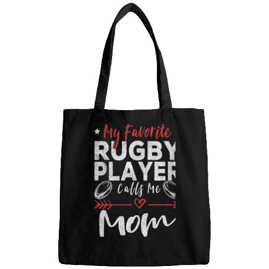 Sport Rugby My Favorite Rugby Player Calls Me Mom Rugby Player Mom Bags