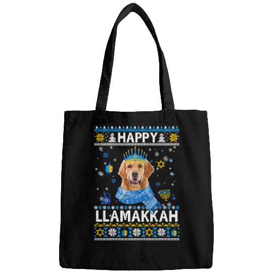 Golden Retriever Pet Happy Hanukkah Golden Retriever Hanukkah Sweater Christmas 92 Bags