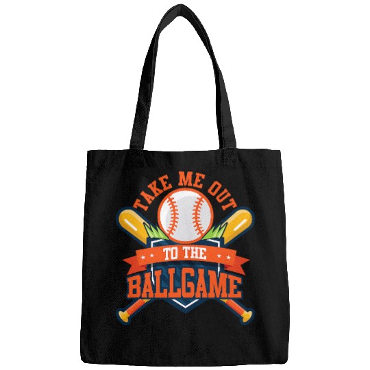 Sport Baseball Take Me Out to the Ball Game Baseball Player Son Daughter Bags
