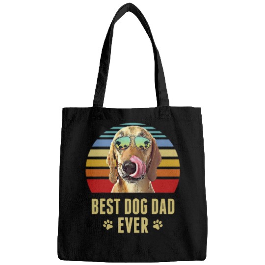 Coonhound Pet Redbone Coonhound bests Dog Dad Ever Retro Sunset Bags