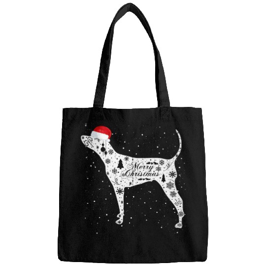 Coonhound Pet Merry xmass Black Tan Coonhound Dog Christmas Bags