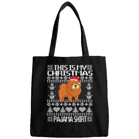 Chow Chow Pet This Is My Christmas Pajama UGLY xmass Chow Chow Santa Bags