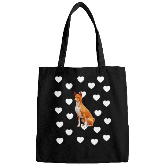 Basenji Pet Dog Basenji Baby Girl Pink Nursery Room Decor Puppy Love Bags
