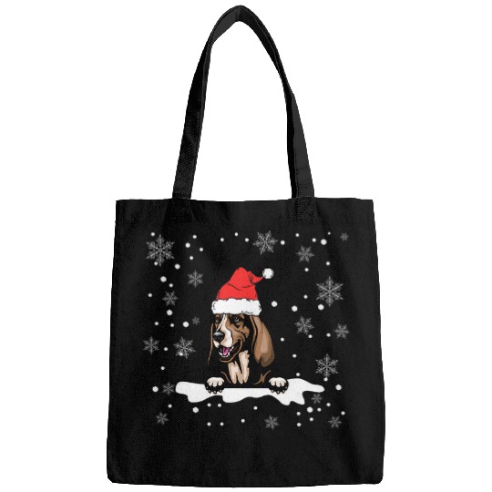Basset Hound Pet Christmas Dog Gifts xmass Basset Hound with Santa Hat Pajamas Bags