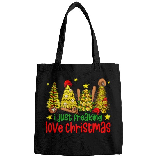 Sport Softball Funny Christmas Saying For Women Softball Christmas Tree Bags