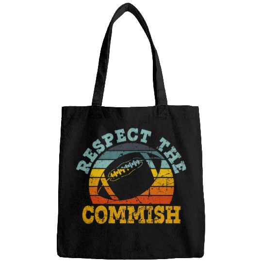 Sport American Football Respect the Commish Fantasy Football Commissioner Vintage Bags