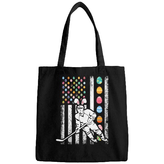 Sport Hockey American Flag Happy Easter Day Gift Bags