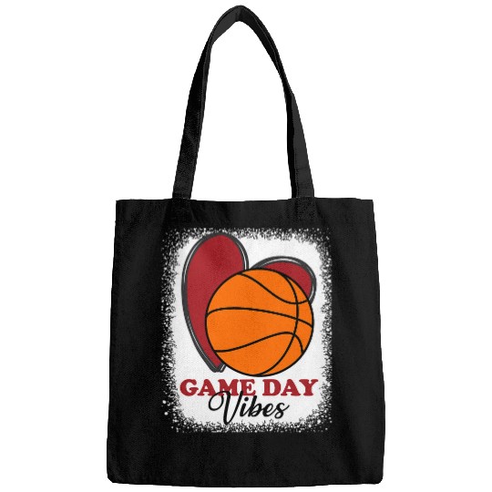 Funny Basketball Coachs Bleached basketball Game Day Vibes basketball Mom Game Day 73 Bags