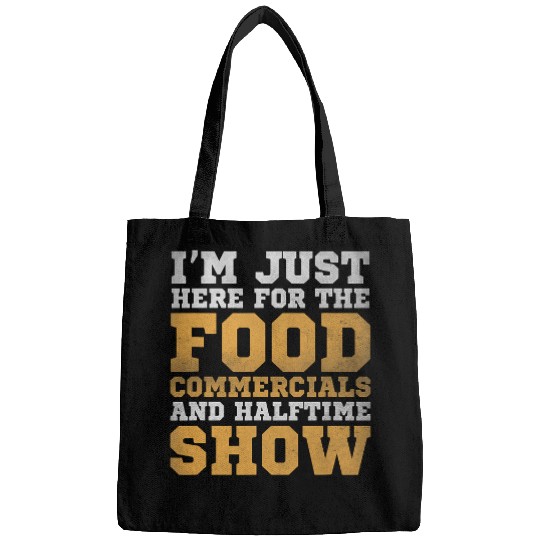 Sport American Football Just Here For The Food Commercials Halftime Show Football Bags