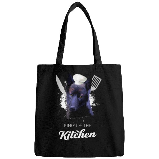 Elkhound Pet Black Norwegian Elkhound King of the Kitchen Cooking Bags