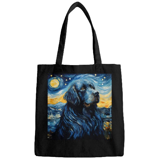 Newfoundland Pet Starry Night For Dog Mom Dog Dad 2 Bags