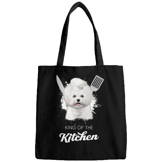 Bichon Pet Frise King of the Kitchen Funny Cooking Dog Chef Bags