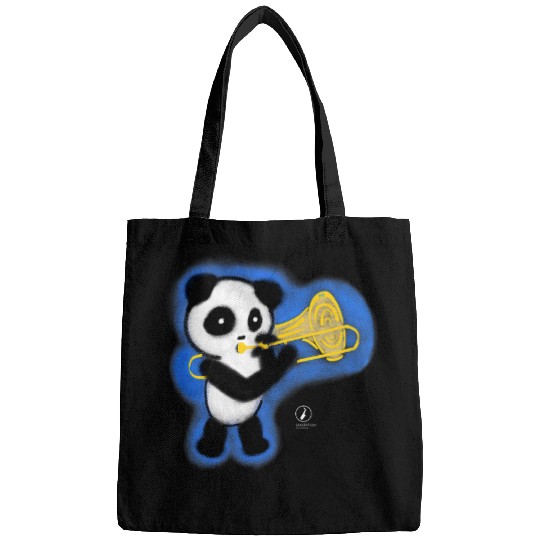 Funny trombones Bear Panda Playing trombones Cute Bears Bags