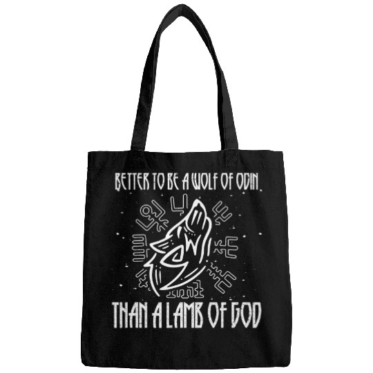 Coyote Mammal Be A wolfs Of Odin Than A Lamb Of God Viking Norse For Men Bags