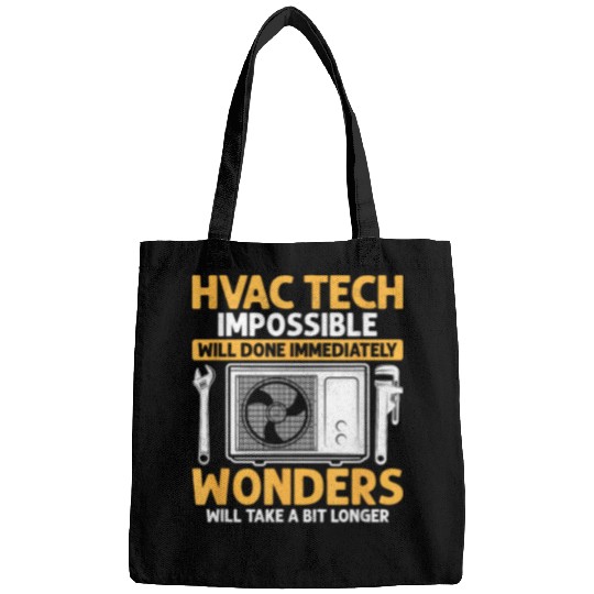 HVAC Tech Impossible Will Done Installer Technician Bags