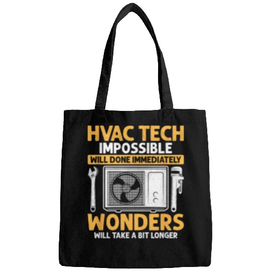 HVAC Tech Impossible Will Done Installer Technician Bags
