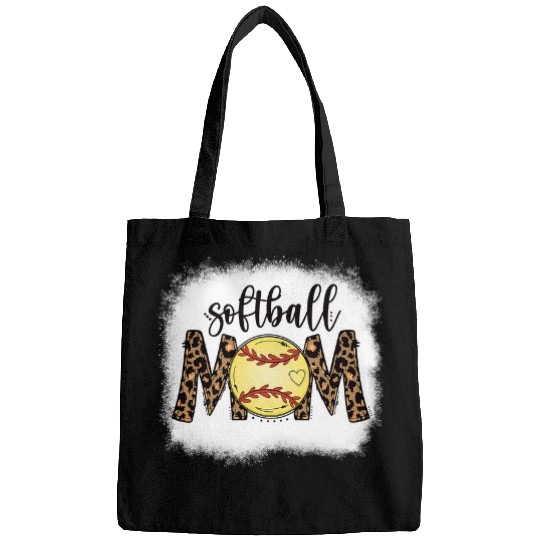 Softball Gift Mom Leopard Bleached Womens Mothers Day 34 Bags