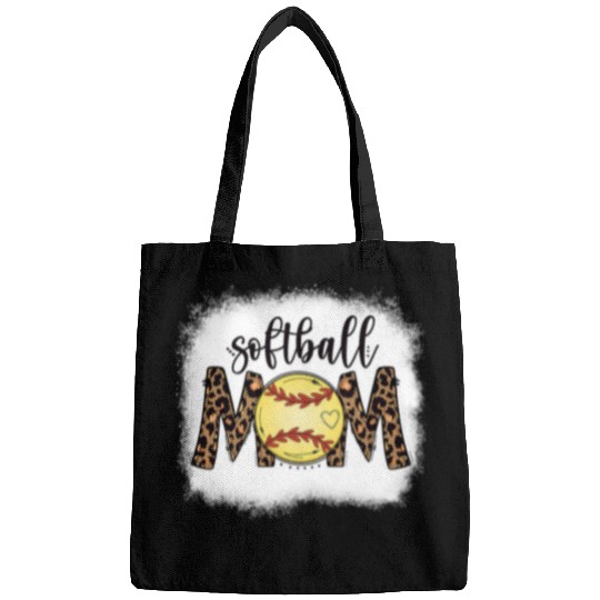 Softball Gift Mom Leopard Bleached Womens Mothers Day 34 Bags