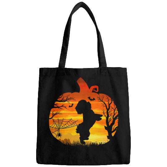 Bichon Pet Frise Halloween Costume Pumpkin Bichon Frise Bags