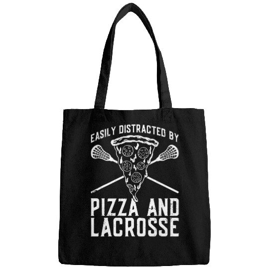 Sport Lacrosse Gift Hobby Pizza Maker Who Love Lacrosse And Pizza Making Bags