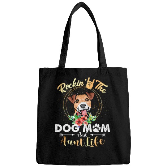 Jack Russell Pet Rockin The Dog Mom Aunt Life Jack Russell Terrier Womens Bags