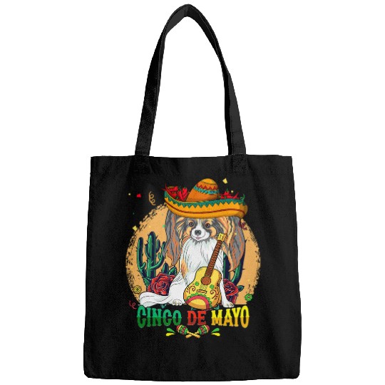 Papillon Pet Sombrero Cinco De Mayo Mexican Dog Men Women Kids Bags