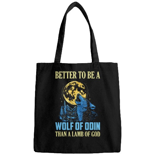 Coyote Mammal Better To Be A wolfs Of Odin Than A Lamb Of God Vikings Norse Bags