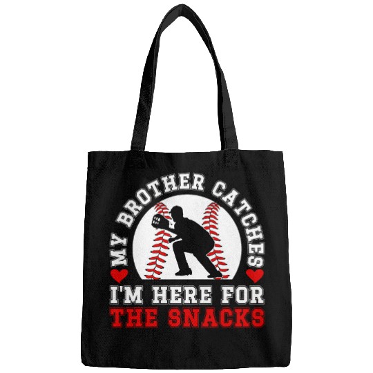 Sport Baseball Catcher Sister Funny Sister Of A Baseball Catcher Bags