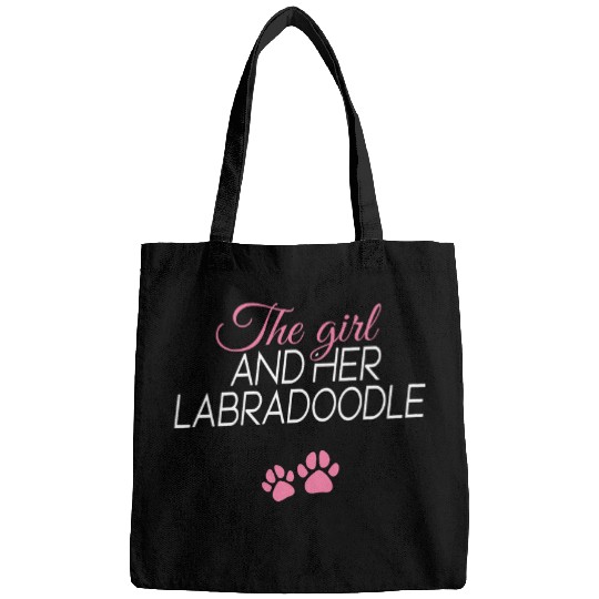 Labradoodle Pet Womens The girl and her Labradoodle dog dogs paws dog trainer Bags