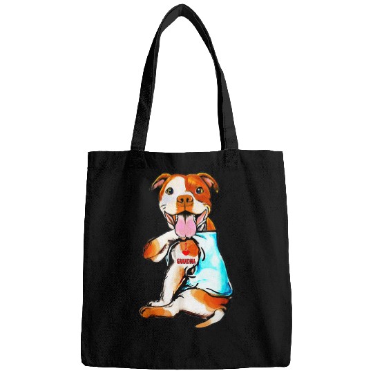 Pitbull Pet Tattoo Love Grandma Bags