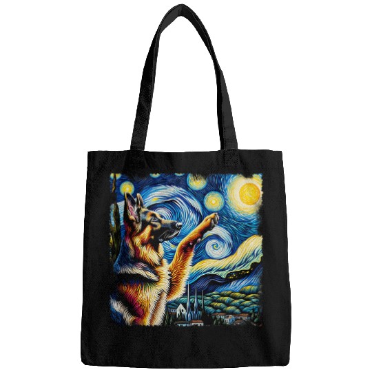 German Shepherd Pet Dog Starry Night Outfits German Shepherd Dogs Animals Breed Bags