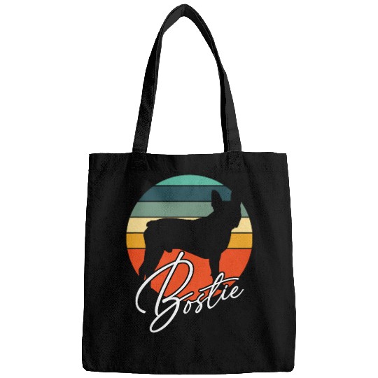 French Bulldog Pet Bostie french bulldog in vintage circle Bags