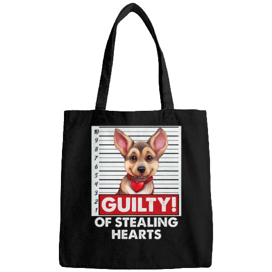 German Shepherd Pet Dog Breed Valentines Day Puppy Love Bags