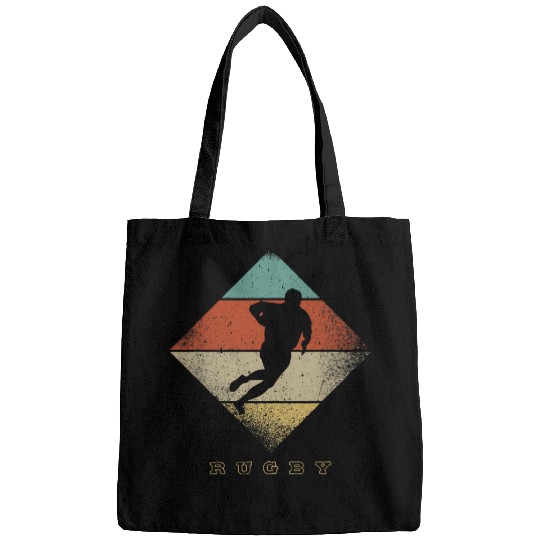 Sport Rugby Retro Rugby Player 1960s 1970s Style Rugby Bags