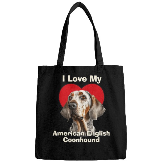 Coonhound Pet I Love My American English Coonhound Redtick Coonhound Bags
