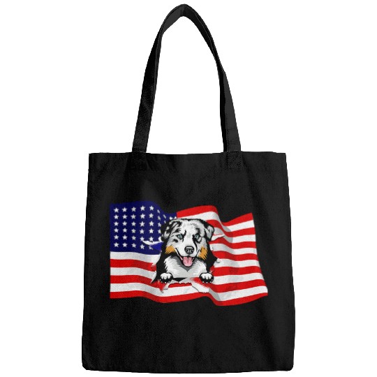 Australian Shepherd Pet American Flag USA Patriot Dog Lover Gift Bags