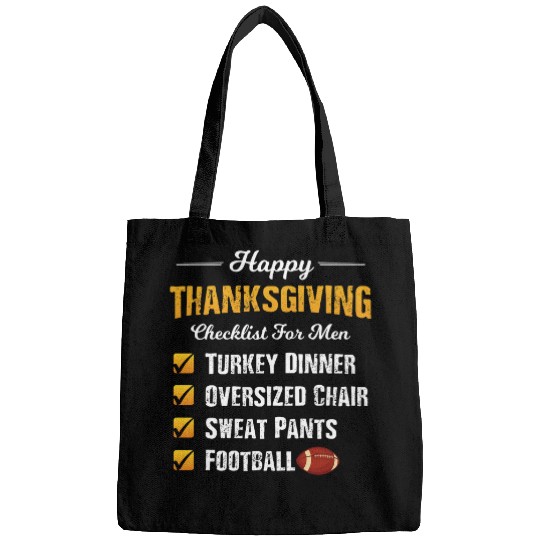 Sport American Football Thanksgiving Turkey Dinner And Football Family Holiday Bags