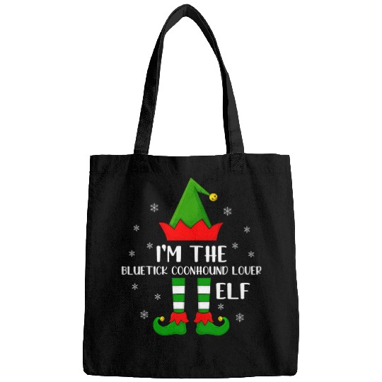 Coonhound Pet Im The Bluetick Coonhound Lover Elf Christmas Bags
