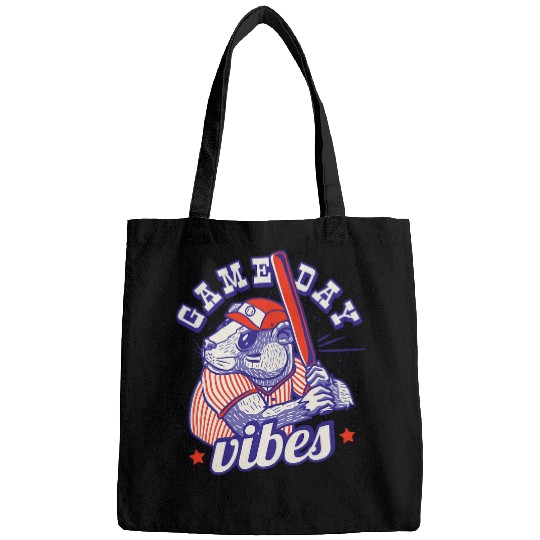 Sport Baseball Lacrosse Gift Game Day Vibes Beaver Baseball Batter Bags