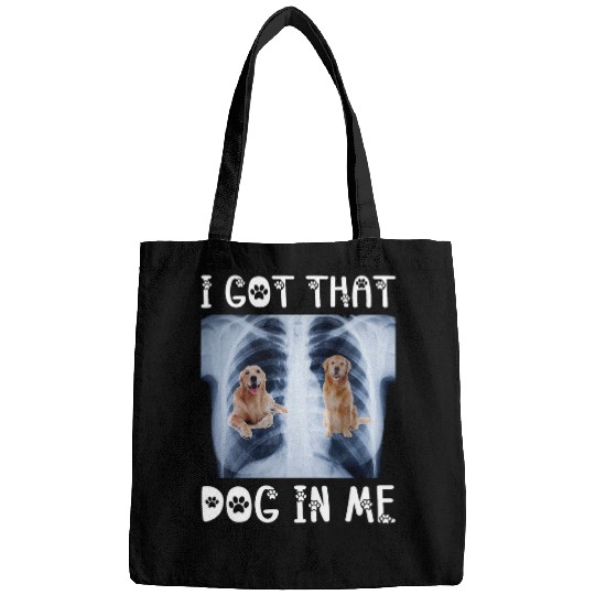 Golden Retriever Pet I Got That Dog in Me Xray Meme Funny Bags