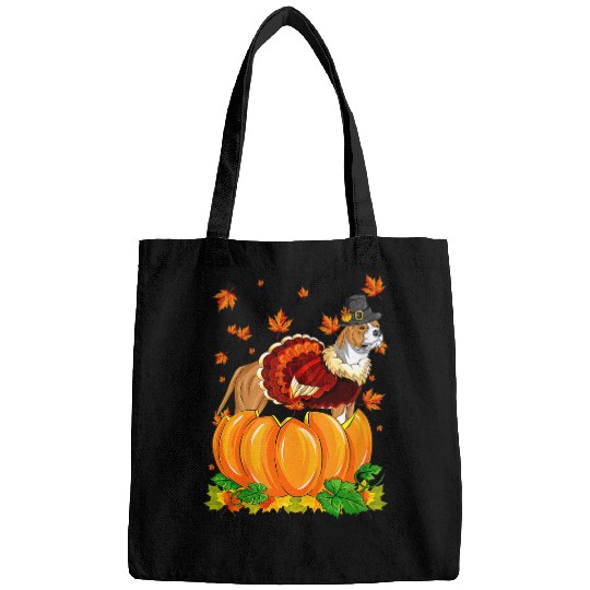 Pitbull Pet Thanksgiving Turkey Fall Autumn Pumpkin Bags