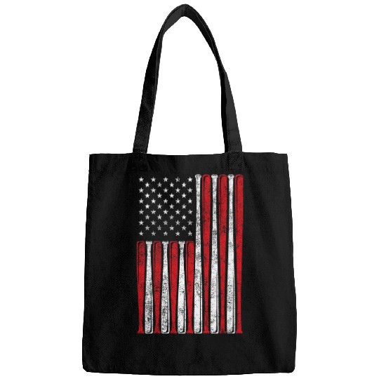 Sport Baseball American Flag Baseball Red White Blue for 4th of July USA Bags