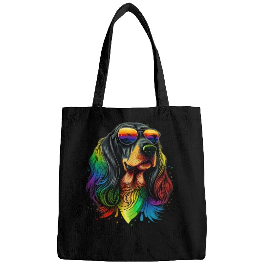 Coonhound Pet Lesbian LGBT Gay Pride Black And Tan Coonhound Bags